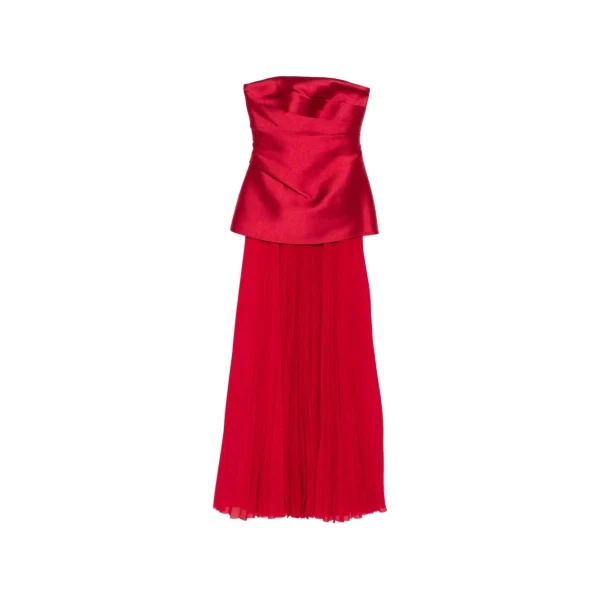The Claudette Maxi Dress in Crimson Red