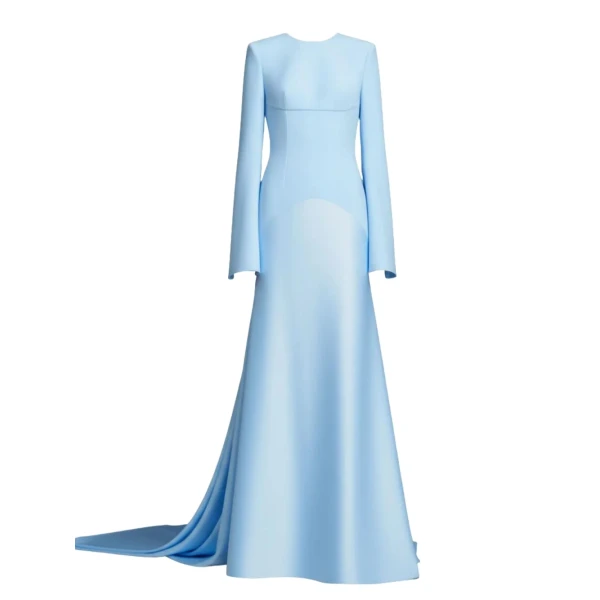 The Claudine Maxi Dress in Ice Blue
