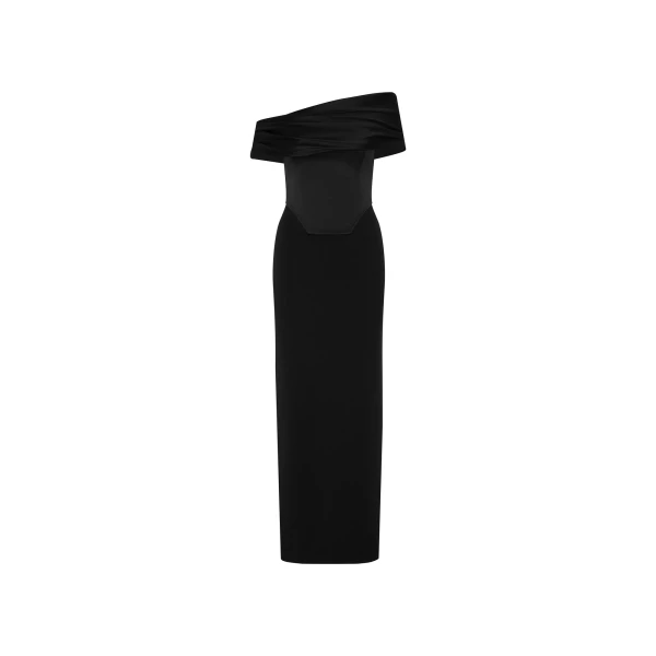 Solace London The Crawford Maxi Dress in Black | Maxi Dresses | Luxury Shoes 