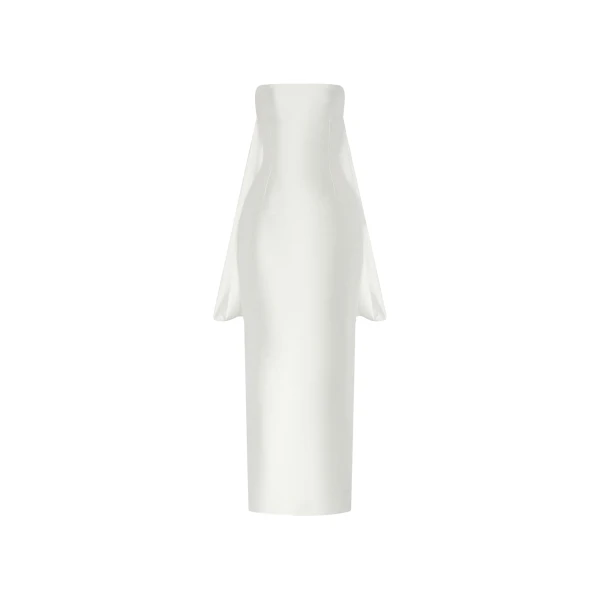 Solace London The Dandridge Maxi Dress in Cream | Maxi Dresses | Luxury Shoes 