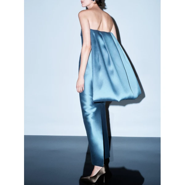Solace London The Dandridge Maxi Dress in Slate Blue