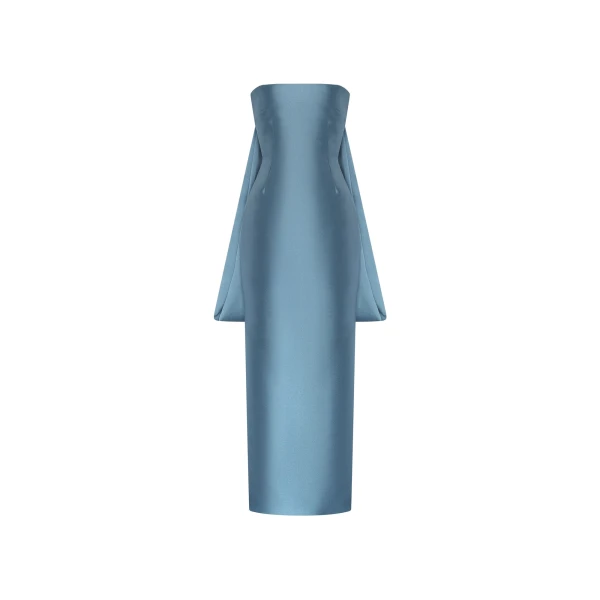 Solace London The Dandridge Maxi Dress in Slate Blue | Maxi Dresses | Luxury Shoes 