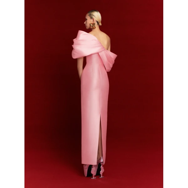 Solace London The Davina Maxi Dress in Powder Pink