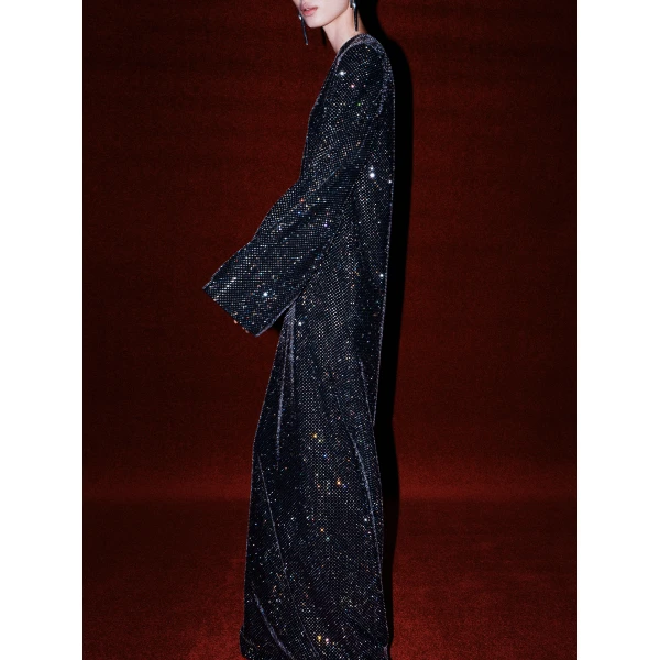Solace London The Delano Maxi Dress in Black