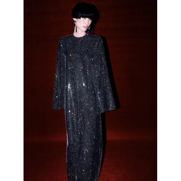 Solace London The Delano Maxi Dress in Black