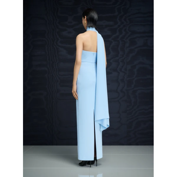 Solace London The Demi Maxi Dress in Ice Blue