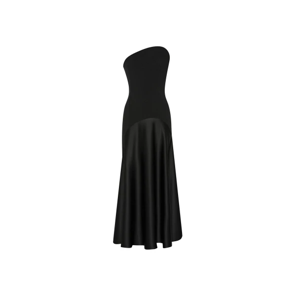 Solace London The Edison Midi Dress in Black | Midi Dresses | Luxury Shoes 