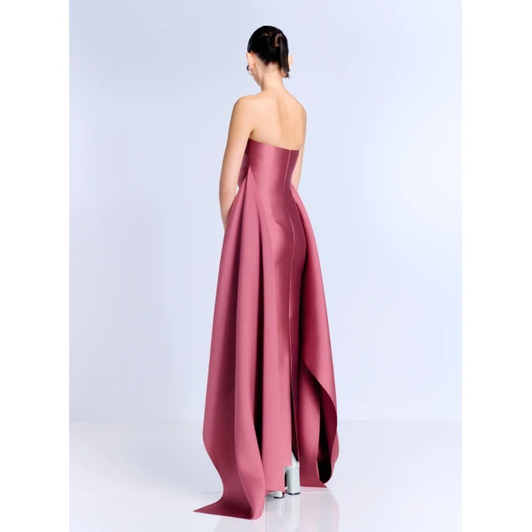 Solace London The Elara Maxi Dress in Dark Rose