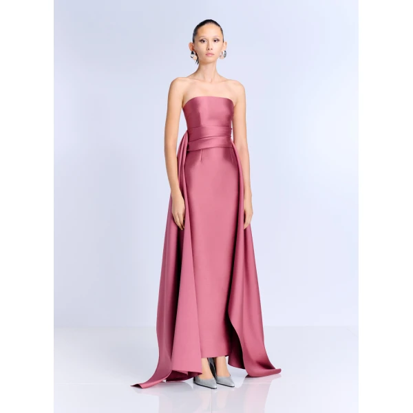 Solace London The Elara Maxi Dress in Dark Rose