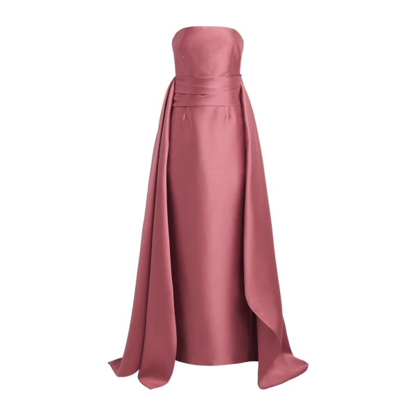 Solace London The Elara Maxi Dress in Dark Rose | Maxi Dresses | Luxury Shoes 