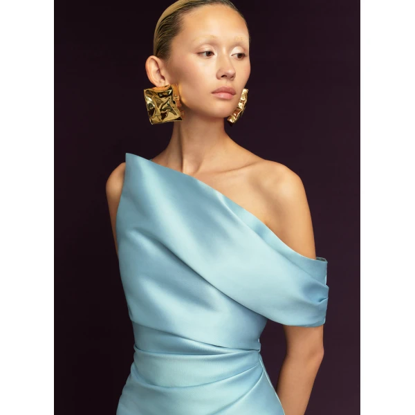 Solace London The Ellison Midi Dress in Arctic Blue