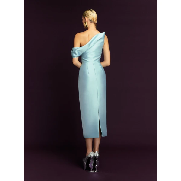 Solace London The Ellison Midi Dress in Arctic Blue