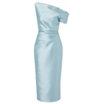 Solace London The Ellison Midi Dress in Arctic Blue | Midi Dresses | Luxury Shoes 