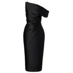 Solace London The Ellison Midi Dress in Black | Midi Dresses | Luxury Shoes 