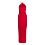Solace London The Fern Maxi Dress in Crimson Red | Maxi Dresses | Luxury Shoes 