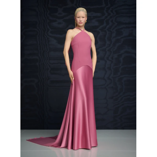 Solace London The Florie Maxi Dress in Dark Rose
