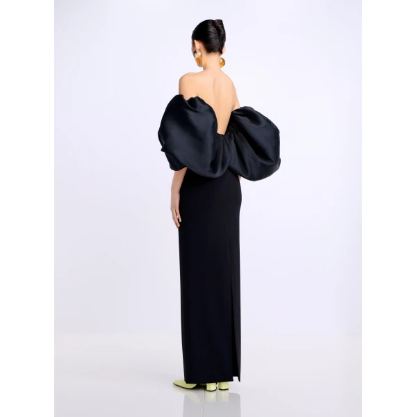 Solace London The Floris Maxi Dress in Black