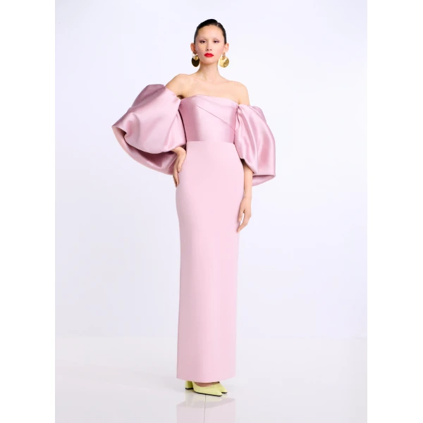 Solace London The Floris Maxi Dress in Petal Pink