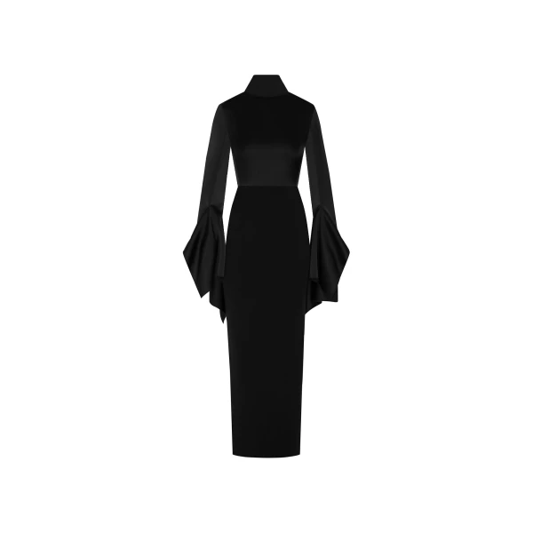 Solace London The Francoise Maxi Dress in Black | Maxi Dresses | Luxury Shoes 