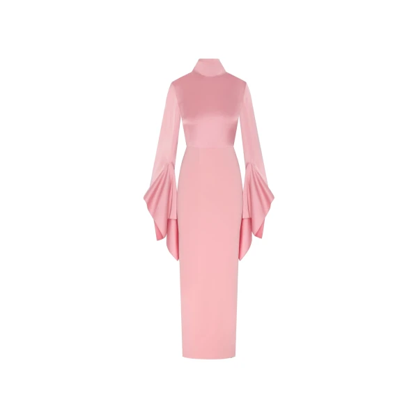 Solace London The Francoise Maxi Dress in Soft Pink | Maxi Dresses | Luxury Shoes 