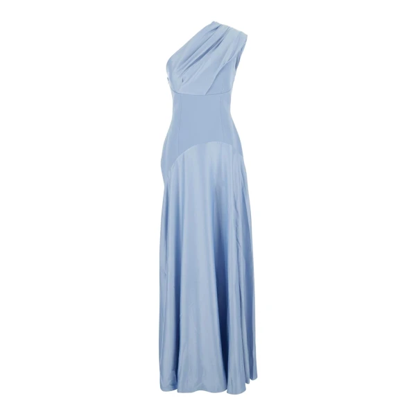 Solace London The Gabriela Maxi Dress in Light Blue | Maxi Dresses | Luxury Shoes 