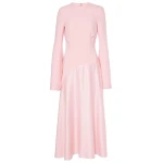 Solace London The Gaia Midi Dress in Soft Pink | Midi Dresses | Luxury Shoes 