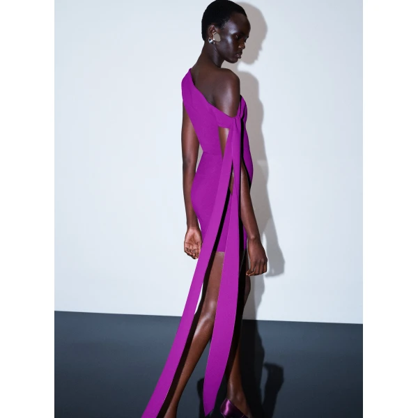 Solace London The Gardner Mini Dress in Allium Purple