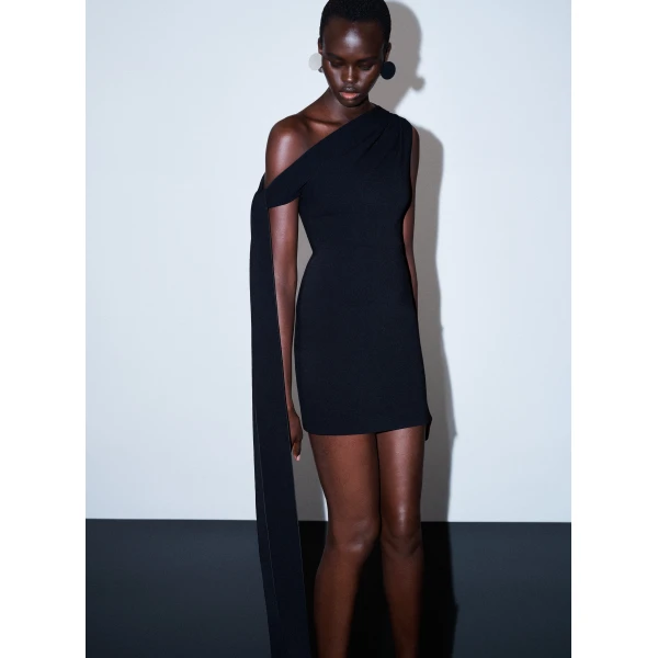 Solace London The Gardner Mini Dress in Black
