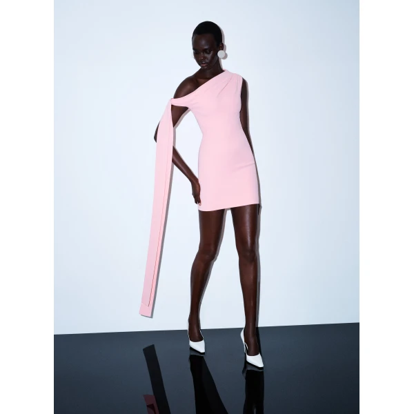 Solace London The Gardner Mini Dress in Soft Pink