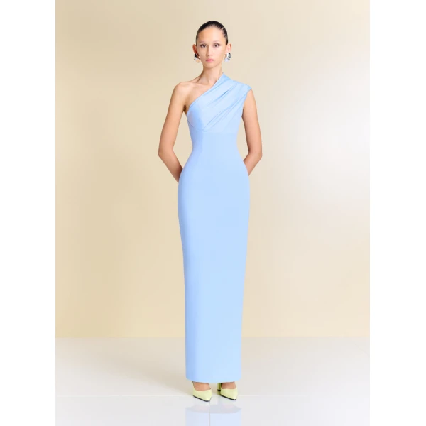 Solace London The Gracie Maxi Dress in Light Blue