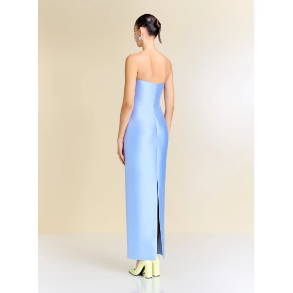 Solace London The Ingrid Maxi Dress in Light Blue