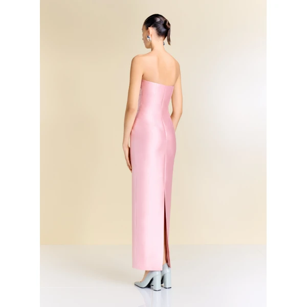 Solace London The Ingrid Maxi Dress in Pale Pink
