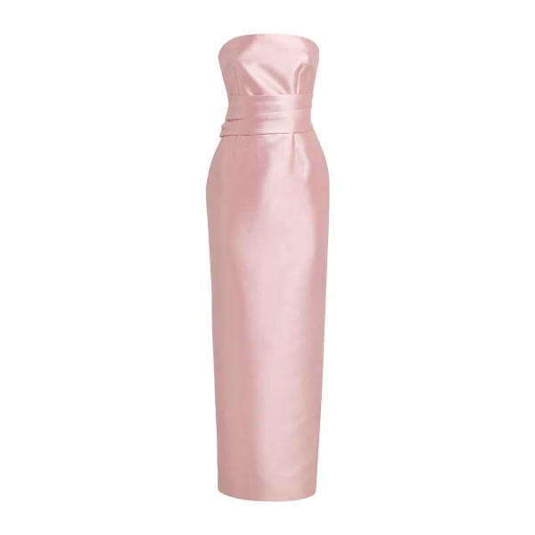 Solace London The Ingrid Maxi Dress in Pale Pink | Maxi Dresses | Luxury Shoes 