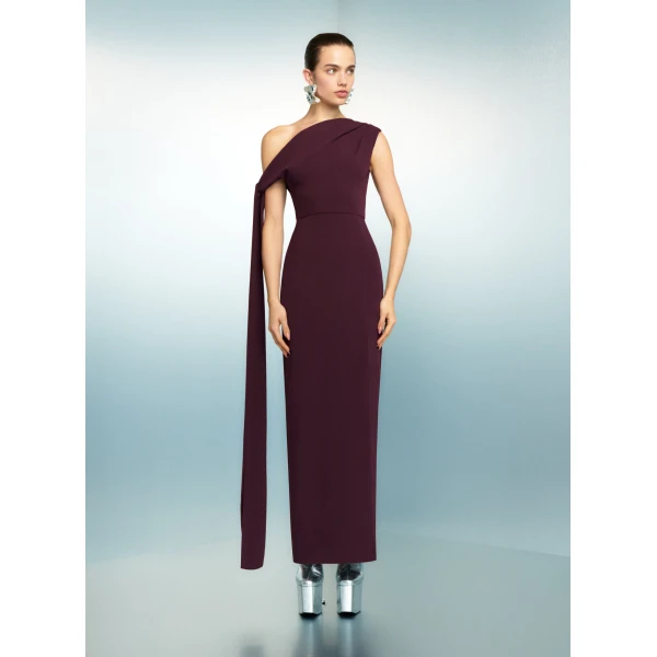 Solace London The Irina Maxi Dress in Raisin