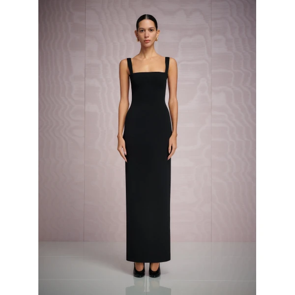 Solace London The Joni Maxi Dress in Black