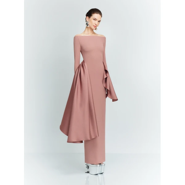 Solace London The Kiana Maxi Dress in Cocoa