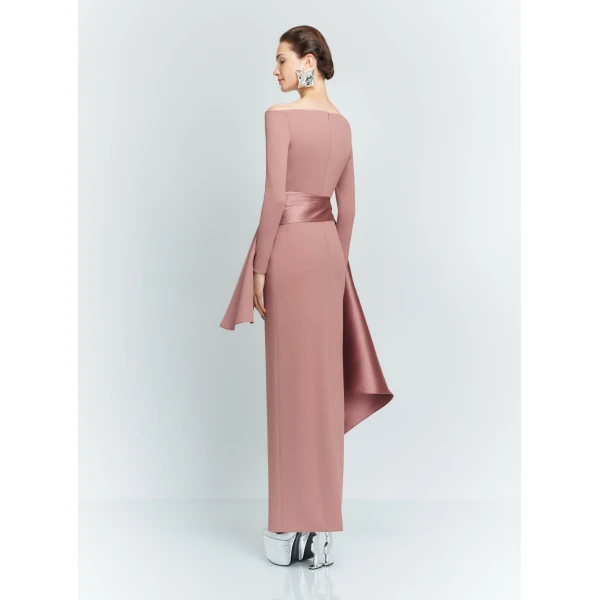 Solace London The Kiana Maxi Dress in Cocoa
