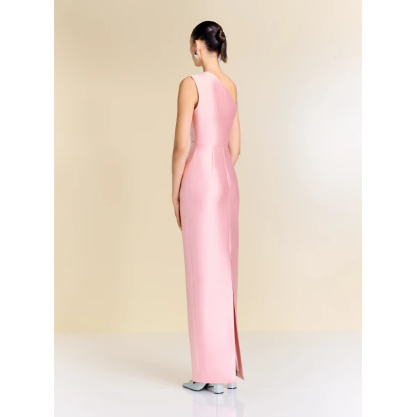 Solace London The Kira Maxi Dress in Pale Pink