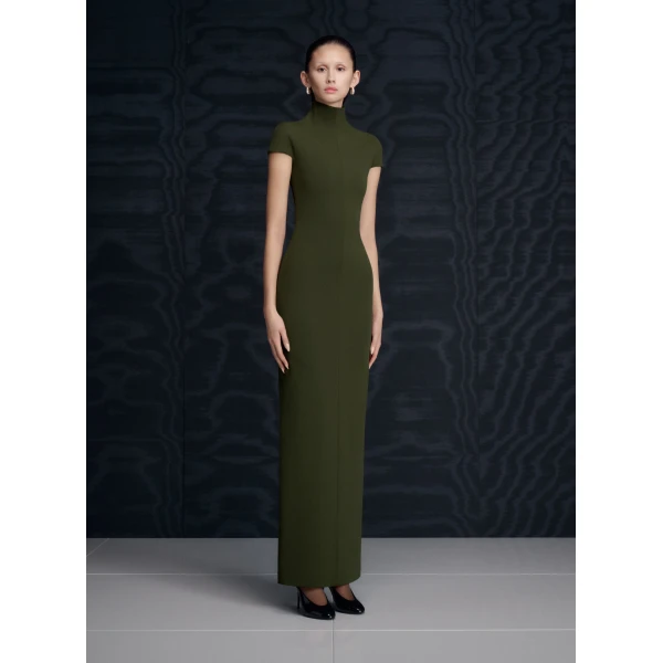 Solace London The Lang Maxi Dress in Dark Olive