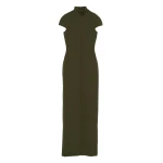 Solace London The Lang Maxi Dress in Dark Olive | Maxi Dresses | Luxury Shoes 