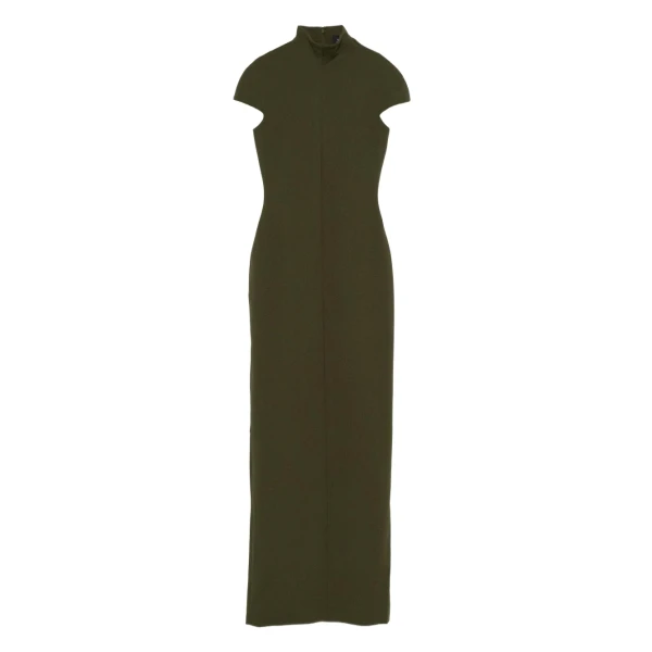 Solace London The Lang Maxi Dress in Dark Olive | Maxi Dresses | Luxury Shoes 