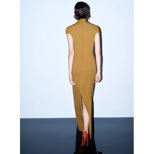 Solace London The Lang Maxi Dress in Gold