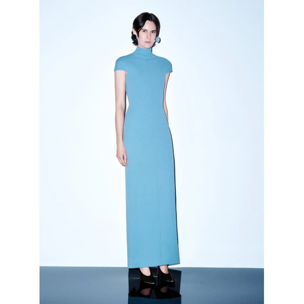 Solace London The Lang Maxi Dress in Slate Blue