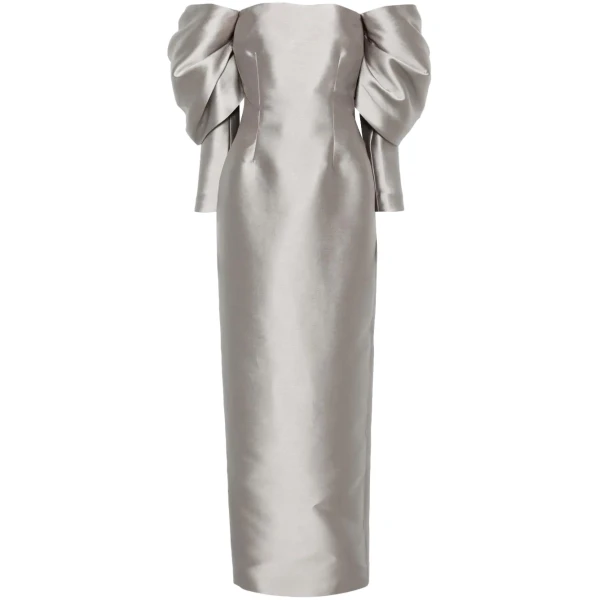 Solace London The Laylah Maxi Dress in Pewter | Maxi Dresses | Luxury Shoes 