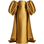 Solace London The Lea Maxi Dress in Gold | Maxi Dresses | Luxury Shoes 