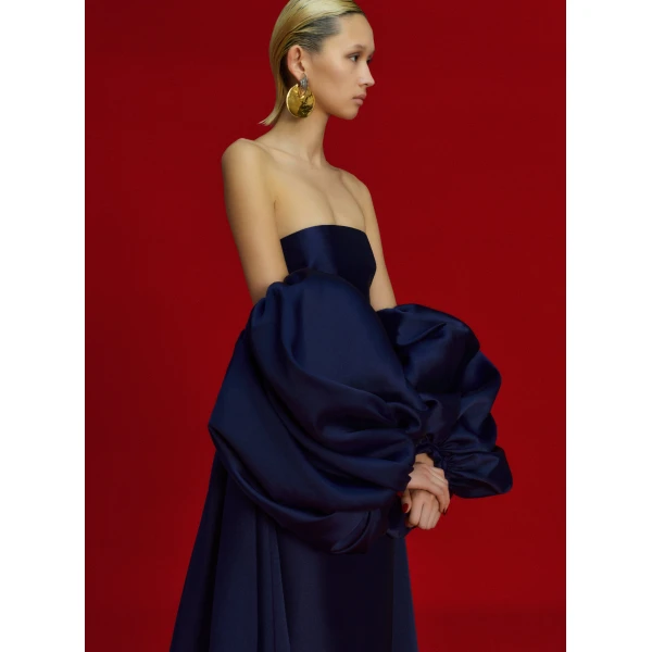 Solace London The Lea Maxi Dress in Navy
