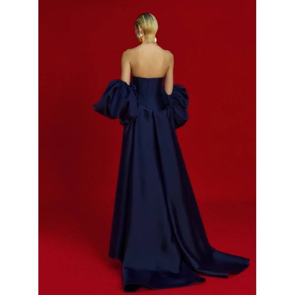 Solace London The Lea Maxi Dress in Navy