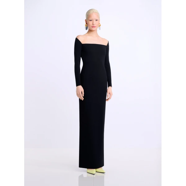 Solace London The Lolita Maxi Dress in Black