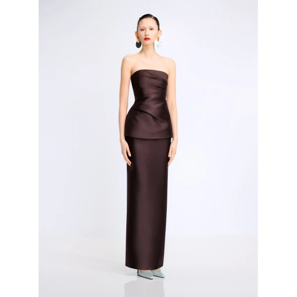 Solace London The Lucille Maxi Dress in Chesnut