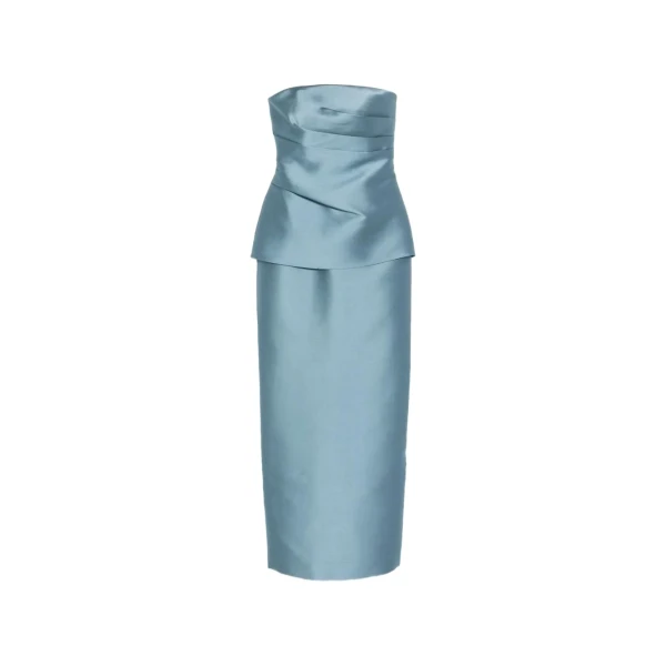 The Lucille Maxi Dress in Slate Blue